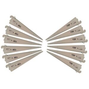 ClosetMaid ShelfTrack 12" Adjustable Shelf Support Brackets, Lot of 12, White